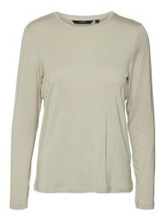 Vero Moda Koszulka w kolorze kremowym rozmiar: M. Brązowe koszulki damskie Vero Moda, m, bez wzorów, bez kołnierzyka, bez ramiączek. Za 37.21 zł.