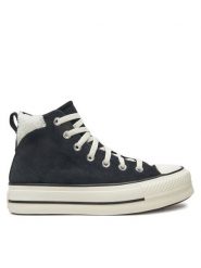 Converse Trampki Chuck Taylor All Star Puff Lift A09377C Czarny. Czarne trampki damskie Converse, bez wzorów, ze skóry, bez zapięcia. Za 309.99 zł.