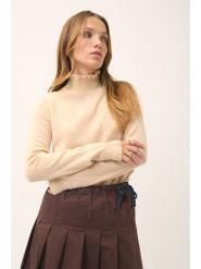 Just Cashmere Kaszmirowy sweter "Trila" w kolorze beżowym rozmiar: L. Brązowe swetry klasyczne damskie Just Cashmere, l, z kaszmiru, bez kołnierzyka. Za 289.88 zł.
