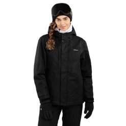 Kurtka snowboardowa damska W4-W Vostock. Czarne kurtki damskie SIROKO, m, bez wzorów, z materiału, bez kaptura. Za 593.00 zł.