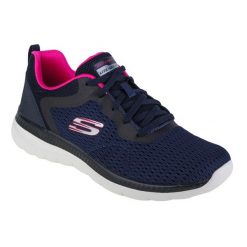Buty sportowe Sneakersy damskie, Skechers Bountiful - Quick Path. Niebieskie obuwie sportowe casual damskie Skechers, z tkaniny, trekkingowe. Za 199.00 zł.
