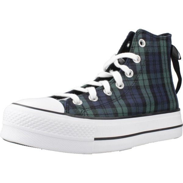 Buty CONVERSE CHUCK TAYLOR ALL STAR LIFT PLATFORM PLAID Zielony. Zielone obuwie sportowe damskie Converse, bez zapięcia. Za 427.81 zł.