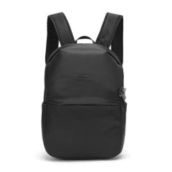 Mały plecak antykradzieżowy Pacsafe Cruise Essentials. Czarne plecaki Pacsafe, bez wzorów. Za 649.99 zł.