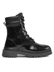 Gant Botki Aligrey Mid Boot 27541322 Czarny. Czarne botki damskie Gant, z lakierowanej skóry, bez obcasa, na płaskiej podeszwie, bez zapięcia. Za 879.99 zł.