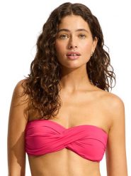 Seafolly Góra od bikini S. Collective 33261-942 Różowy. Czerwone bikini Seafolly, bez wzorów, z syntetyku. Za 199.99 zł.