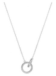 Luxenter Srebrny naszyjnik z elementem ozdobnym rozmiar: onesize. Szare naszyjniki damskie Luxenter, z cyrkonią, srebrne. Za 130.99 zł.