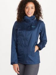Marmot Kurtka funkcyjna "PreCip Eco" w kolorze granatowym rozmiar: M. Niebieskie kurtki sportowe damskie Marmot, m, bez wzorów, z materiału, bez kaptura. Za 331.95 zł.