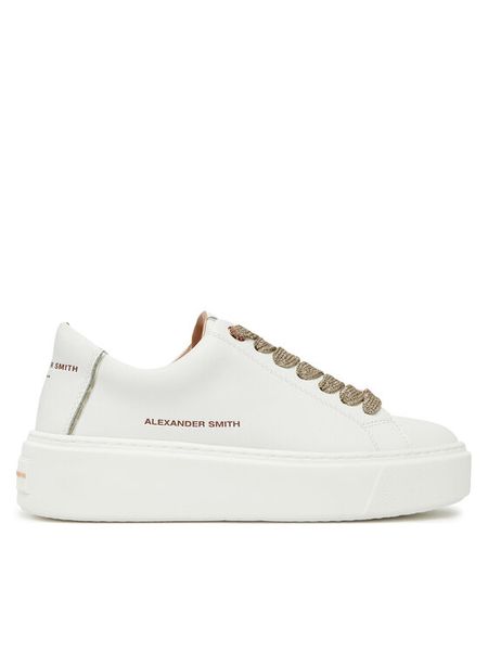 Alexander Smith Sneakersy London High ALBBLHW 8405 Biały. Białe obuwie sportowe damskie Alexander Smith, ze skóry, bez zapięcia. Za 549.99 zł.