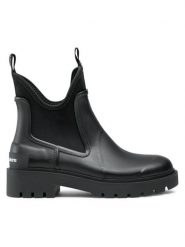 Calvin Klein Jeans Kalosze Mid Rainboot Chelsea YW0YW01034 Czarny. Czarne botki damskie Calvin Klein Jeans, bez wzorów, z jeansu. Za 249.99 zł.