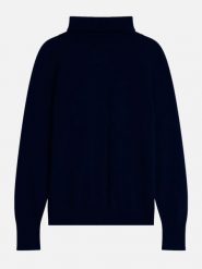 Just Cashmere Kaszmirowy golf w kolorze granatowym rozmiar: XXL. Niebieskie golfy damskie Just Cashmere, xxl, bez wzorów, z kaszmiru, bez ramiączek. Za 459.04 zł.