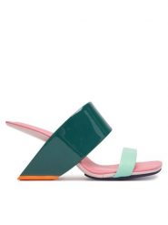 United Nude Klapki Loop Hi 1000597803 Zielony. Zielone klapki damskie United Nude, bez wzorów, ze skóry, bez obcasa, bez zapięcia. Za 1,399.00 zł.