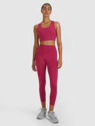 4F Legginsy treningowe 7/8 z wysokim stanem damskie - czerwone S. Czerwone legginsy damskie 4F, s, bez wzorów, z dzianiny. Za 119.99 zł.