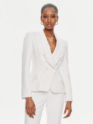 Elisabetta Franchi Marynarka GI-072-41E2-V540 Biały Regular Fit. Białe marynarki i żakiety damskie Elisabetta Franchi, bez wzorów, z syntetyku. Za 1,429.00 zł.