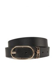 Tommy Hilfiger Pasek Damski Feminine 2.5 AW0AW17494 Czarny. Czarne paski damskie Tommy Hilfiger, bez wzorów, ze skóry. Za 189.99 zł.