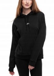 Bluza damska adidas Essentials Small Logo French Terry. Czarne bluzy damskie Adidas, uniwersalny, bez wzorów, z bawełny, z kapturem. Za 178.99 zł.