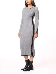 Scotch & Soda Sukienka dzianinowa w kolorze jasnoszarym rozmiar: M. Szare sukienki damskie Scotch & Soda, bez wzorów, z dzianiny, bez ramiączek. Za 167.67 zł.