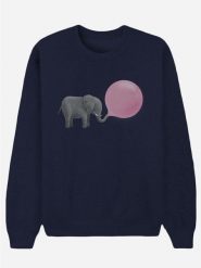 WOOOP Bluza "Jumbo Bubble Gum" w kolorze granatowym rozmiar: L. Niebieskie bluzy damskie Wooop, l, bez wzorów, z bawełny, bez kaptura. Za 100.99 zł.