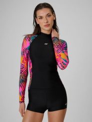 4F Top do pływania z nadrukiem damski - multikolor XXL. Brązowe koszulki sportowe damskie 4F, s, bez wzorów, z dzianiny, bez ramiączek, do pływania. Za 149.99 zł.