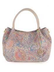 Mia Tomazzi Skórzana torebka w kolorze beżowym ze wzorem - 24 x 21 x 13 cm rozmiar: onesize. Brązowe torebki klasyczne damskie Mia Tomazzi, z materiału, przez ramię, bez dodatków. Za 252.99 zł.