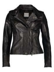 Bugatti Skórzana kurtka w kolorze czarnym rozmiar: 42. Czarne kurtki damskie Bugatti, bez wzorów, ze skóry, bez kaptura. Za 652.68 zł.