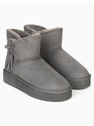 ISLAND BOOT Botki zimowe "Cullen" w kolorze szarym rozmiar: 36. Szare botki damskie Island Boot, na zimę, bez obcasa, bez zapięcia. Za 117.45 zł.