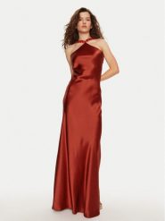 STAUD Sukienka wieczorowa Cadence R24P2214SA Czerwony Slim Fit. Czerwone sukienki damskie STAUD, bez wzorów, z syntetyku, wizytowe, bez ramiączek. Za 1,409.00 zł.