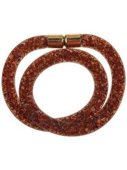 MENTHE À L'O Bransoletka z kryształami rozmiar: onesize. Brązowe bransoletki damskie MENTHE À L'O. Za 100.28 zł.