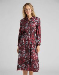 LEE LONG WORKER DRESS DAMSKA SUKIENKA RED OCHRE L50GGYOE 112111321. Brązowe sukienki damskie Lee, bez wzorów, bez ramiączek. Za 179.99 zł.