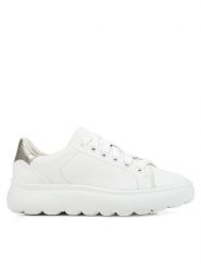 Geox Sneakersy D Spherica Ec4.1 D35TCB 085Y2 C0232 Biały. Białe obuwie sportowe damskie Geox, ze skóry, bez zapięcia. Za 319.99 zł.