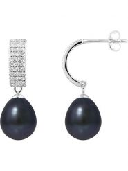 Pearl Addict Srebrne kolczyki-wkrętki z perłami i cyrkoniami rozmiar: onesize. Niebieskie kolczyki damskie Pearl Addict, z cyrkonią, srebrne. Za 252.99 zł.