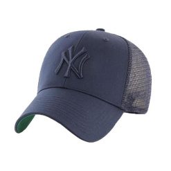 Czapka z daszkiem dla dorosłych MLB New York Yankees Branson Cap. Niebieskie czapki z daszkiem damskie 47 Brand, bez wzorów, z bawełny. Za 89.99 zł.