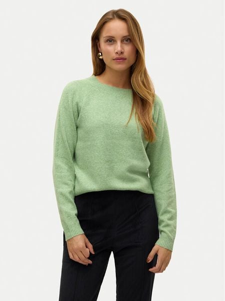 Vero Moda Sweter Doffy 10201022 Zielony Regular Fit. Zielone swetry klasyczne damskie Vero Moda, xs, z syntetyku, bez kołnierzyka. Za 119.99 zł.