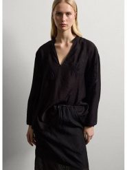 STEFANEL Bluzka w kolorze czarnym rozmiar: S. Czarne bluzki damskie Stefanel, s, bez wzorów, bez kołnierzyka, bez ramiączek. Za 173.99 zł.