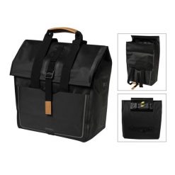 Torba na zakupy „Urban Dry” - plandeka. Czarne shopper bag BASIL, bez wzorów, na ramię, bez dodatków. Za 323.49 zł.