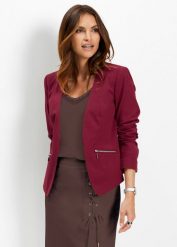 Żakiet. Czerwone marynarki i żakiety damskie bonprix, bez wzorów, eleganckie. Za 149.99 zł.