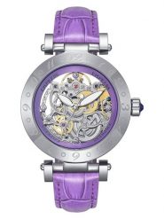 Empress Zegarek automatyczny "Theodora" w kolorze srebrno-fioletowym rozmiar: onesize. Różowe, analogowe zegarki damskie Empress, ze stali. Za 587.99 zł.