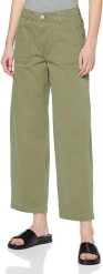 SPODNIE DAMSKIE LEE WIDE LEG LICHEN GREEN L31ULD82 112107306. Zielone spodnie materiałowe damskie Lee, bez wzorów, z materiału. Za 189.99 zł.