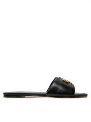 Tory Burch Klapki Eleanor Slide 157966 Czarny. Czarne klapki damskie Tory Burch, bez wzorów, ze skóry, bez obcasa, bez zapięcia. Za 1,169.00 zł.