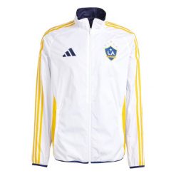 Kurtka odwracalna LA Galaxy Anthem 2025/26. Białe kurtki damskie Adidas, bez wzorów, bez kaptura. W wyprzedaży za 444.25 zł.