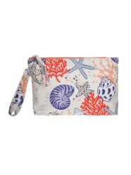 BLE Kosmetyczka w kolorze białym ze wzorem - 25 x 17 x 5 cm rozmiar: onesize. Białe kosmetyczki damskie BLE, bez wzorów, z materiału. Za 29.11 zł.