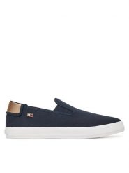 Tommy Hilfiger Tenisówki Vulc Canvas Slip-On Sneaker FW0FW08645 Granatowy. Niebieskie trampki damskie Tommy Hilfiger, bez wzorów, z materiału, bez zapięcia. Za 199.99 zł.