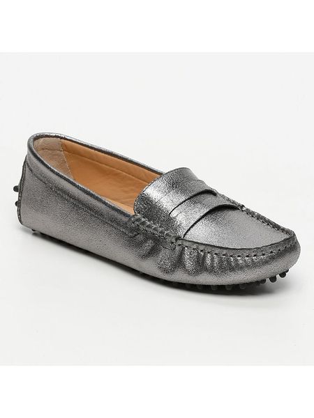 CHARLES & SMITH Mokasyny "Thandie" w kolorze srebrnym rozmiar: 41. Szare mokasyny damskie CHARLES & SMITH, bez obcasa. Za 152.98 zł.