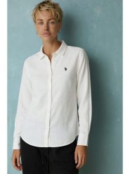 U.S. Polo Assn. Koszula - Regular fit - w kolorze białym rozmiar: M. Białe koszule damskie U.S. Polo Assn., m, bez wzorów, z bawełny, bez kołnierzyka, bez ramiączek. Za 166.49 zł.