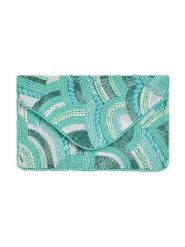 BLE Kopertówka w kolorze turkusowym - 26 x 17 x 3 cm rozmiar: onesize. Niebieskie torebki wieczorowe damskie BLE, bez wzorów, z bawełny, bez dodatków. Za 114.95 zł.
