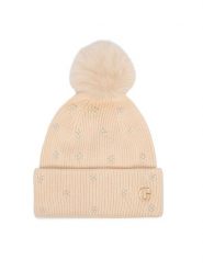 Guess Czapka AW5635 VIS01 Beżowy jasny. Brązowe czapki damskie Guess, na zimę, z aplikacjami, z wiskozy. Za 154.99 zł.