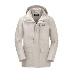 Dwuwarstwowa Kurtka Damska West Coast. Białe kurtki damskie Jack Wolfskin, m, bez wzorów, z materiału, z kapturem. Za 742.99 zł.