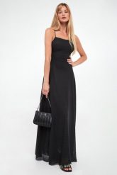 Sukienka maxi EMPORIO ARMANI. Sukienki damskie Emporio Armani, bez wzorów, bez ramiączek. W wyprzedaży za 965.30 zł.