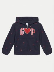 Gap Bluza 576630-01 Granatowy Regular Fit. Niebieskie bluzy dziewczęce GAP, bez wzorów, z bawełny, bez ramiączek, bez kaptura. Za 129.99 zł.