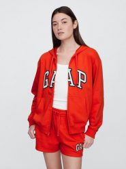 GAP Bluza w kolorze czerwonym rozmiar: XL. Czerwone bluzy damskie GAP, xl, bez wzorów, bez kaptura. Za 118.56 zł.