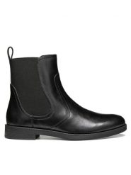 Geox Sztyblety D Esmeena D6811D 43 C9999 Czarny. Czarne botki damskie Geox, bez obcasa, na płaskiej podeszwie, bez zapięcia. Za 549.99 zł.
